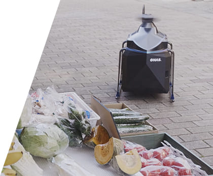 購入した荷物をドローン輸送